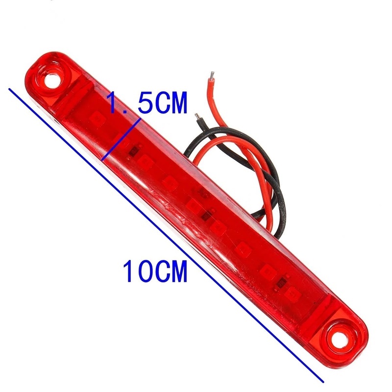 Thanh đèn LED cảnh báo 9 bóng 24V chống thấm nước tiện dụng cho xe hơi / xe tải
