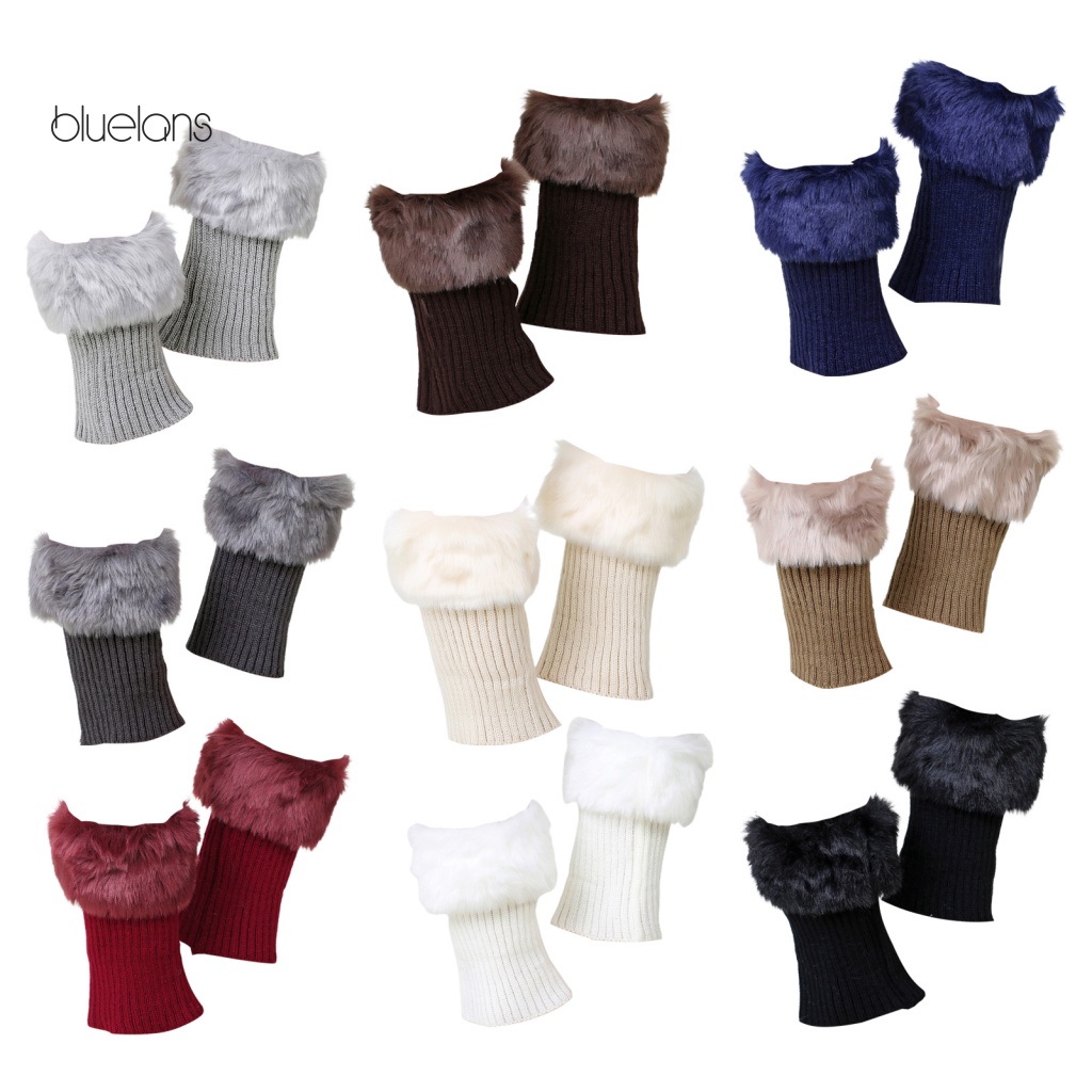 1 Đôi Tất Ống Chân Dệt Kim Giữ Ấm Thoải Mái