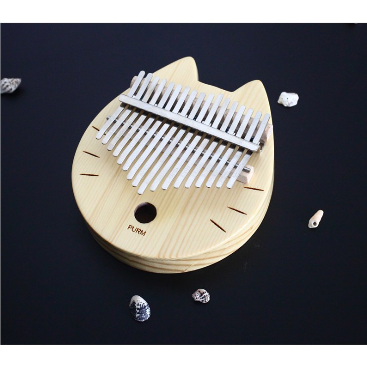 Đàn kalimba trong suốt 17 phím PURM-NEKO M17 Phụ kiện búa chỉnh stick nốt stick màu khăn lau túi chống sốc