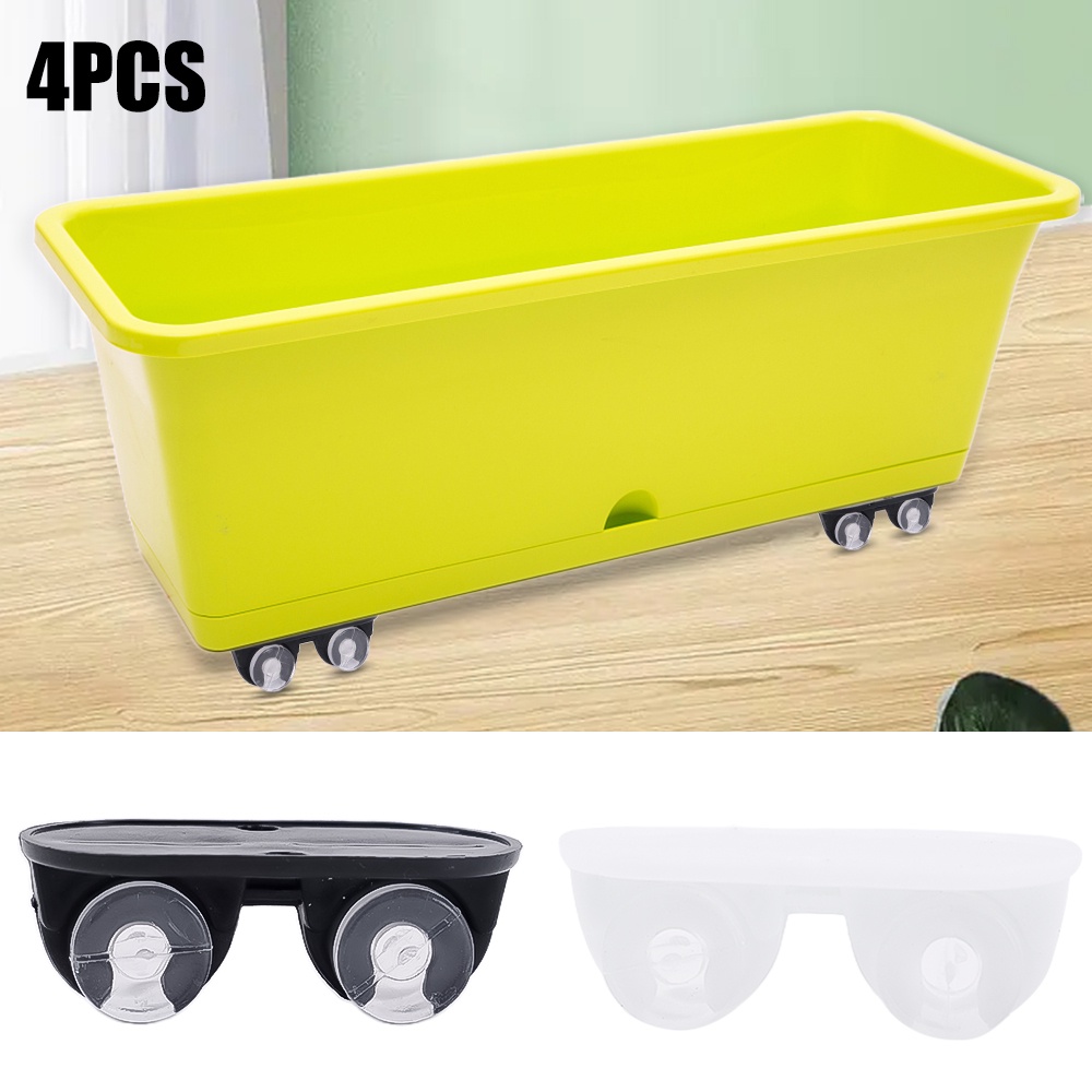 Bộ 4 Bánh Xe Ròng Rọc Bằng Nhựa ABS Tự Dính Cỡ Nhỏ Thông Dụng