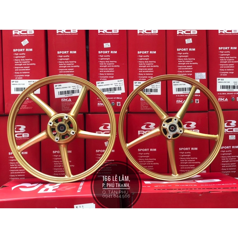 Mâm RCB 5 cây Ex135 , LC135 bản nhỏ 1.4-1.6 . Hàng chính hãng
