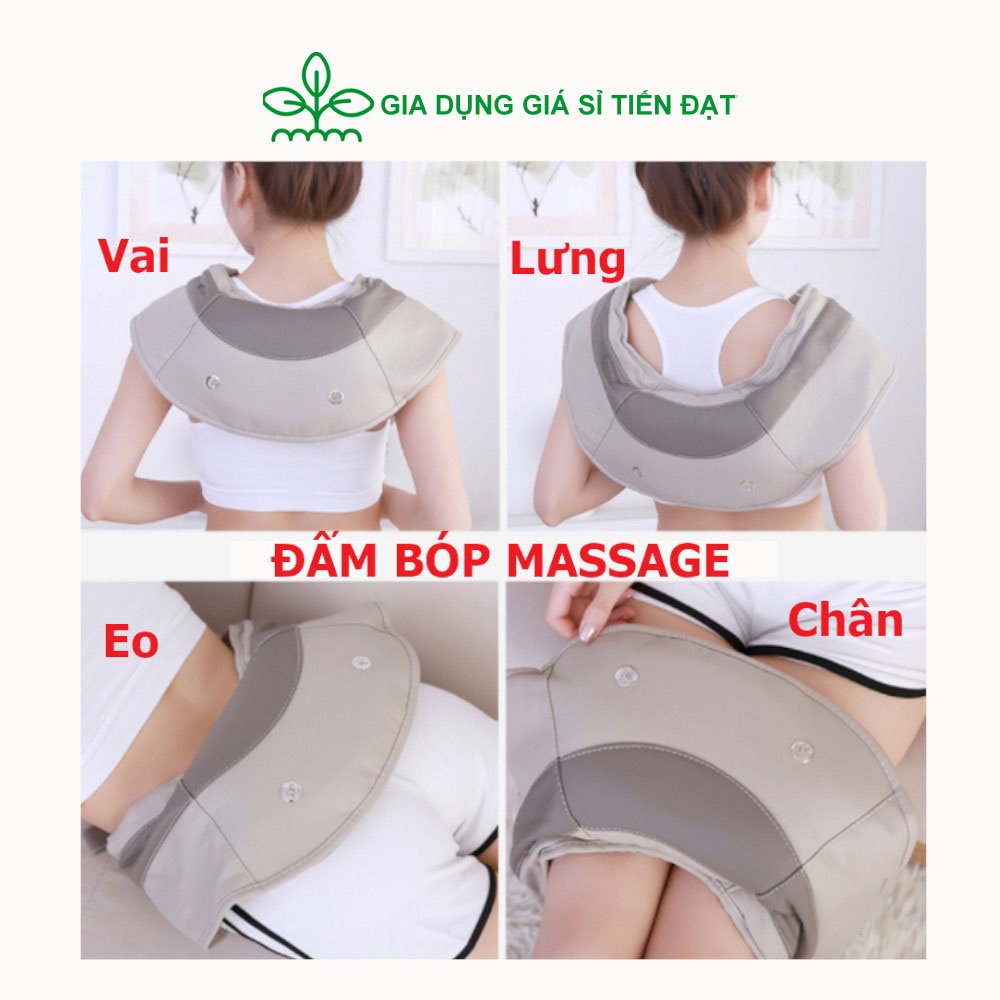 Máy massage cổ vai gáy Chườm Nhiệt Cao Cấp - Quà Tặng Mẹ, Sinh Nhật Bố, Ông, Bà