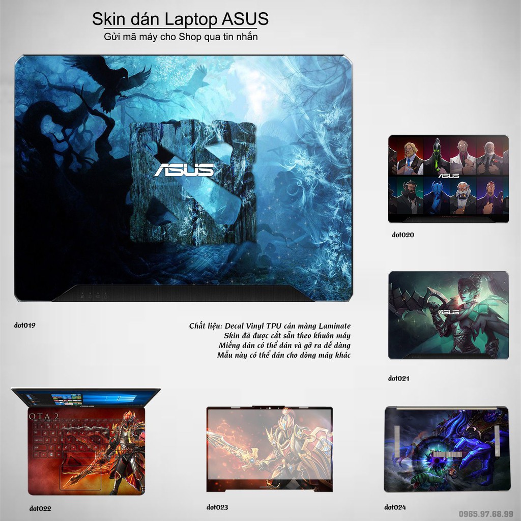 Skin dán Laptop Asus in hình Dota 2 _nhiều mẫu 4 (inbox mã máy cho Shop)