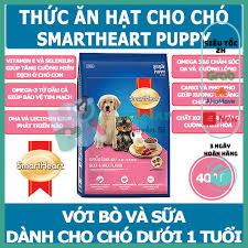 [Mã 155FMCGSALE giảm 7% - tối đa 100K đơn 500K] [Rẻ vô địch] [Có sẵn] Thức ăn dành cho chó con Smart Heart Puppy 400gr