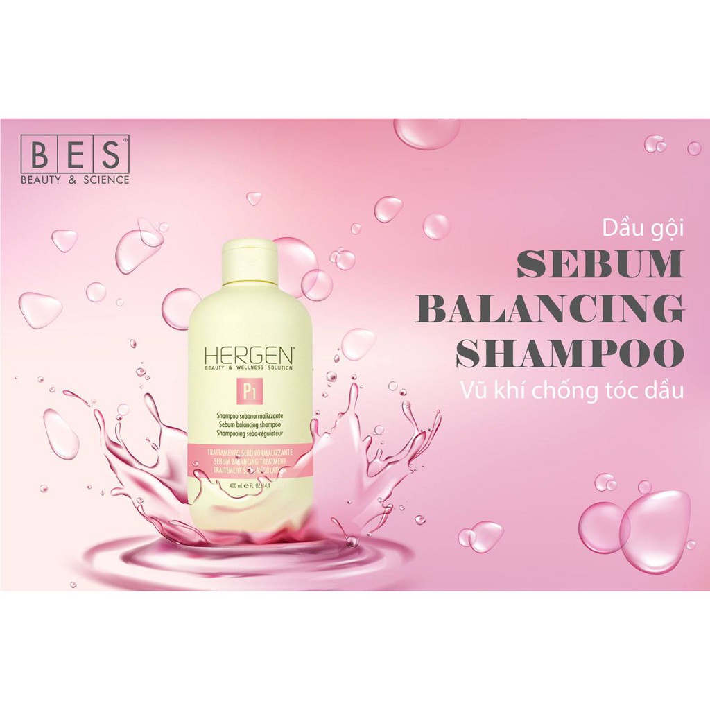 Dầu gội hạn chế dầu Hergen P1 Sebum Balancing Shampoo 1000ml