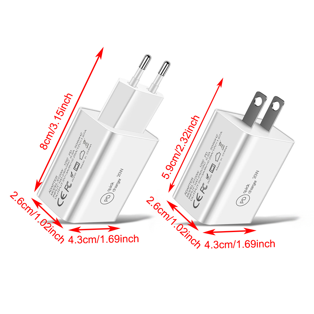 CHINK PD 20W Fast Charging Usb C Charger For iphone 12 Mini Pro MAX 12 11 Xs Xr X 8 Plus PD Charger For iPad air 4 2020 IPAD pro