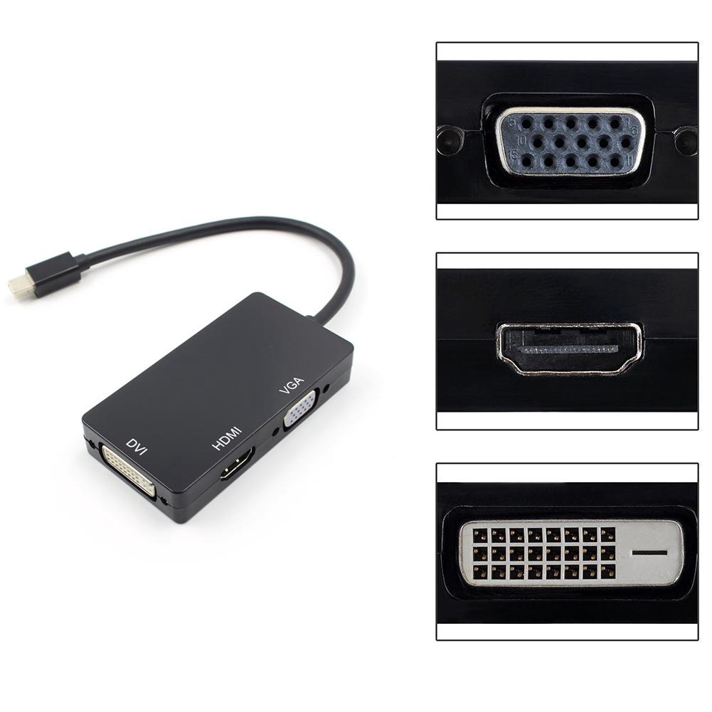 Cổng hiển thị mini sang VGA VGA HDMI 1080P Bộ chuyển đổi Thunderbolt cho MacBook Pro / Air