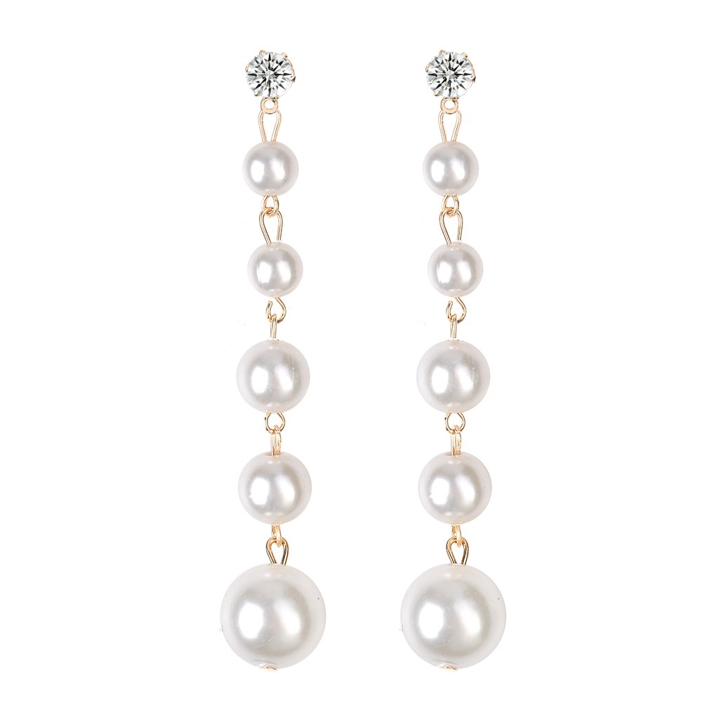 Hoa Tai Dáng Dài Phối Hạt Ngọc Trai Thanh Lịch Cho Nữ