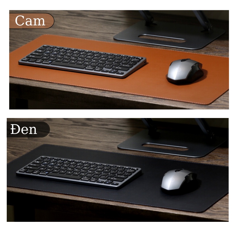 Thảm Da Deskpad Tấm Lót Bàn Làm Việc  Bo Viền Mềm Mịn Chống Nước