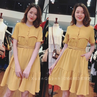 Váy xoè kèm đai đủ màu nhé