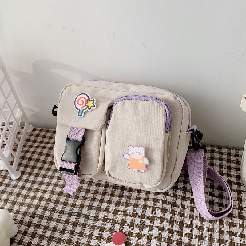 Túi đeo chéo nữ nhỏ dễ thương đeo vai 2 hộp học sinh sinh viên phong cách Harajuku MEOW STORE TDC01