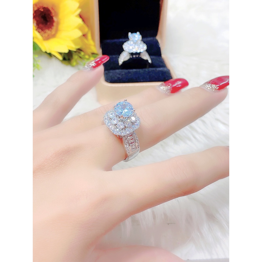 Nhẫn nữ UHA N673TCK-157 đính hột cao mạ vàng - bạc cao cấp (giá tốt nhất)