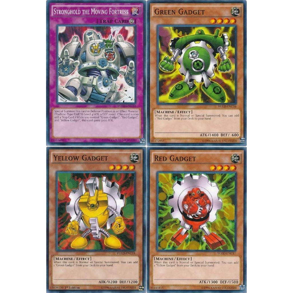 Bài Yugioh - Combo Stronghold The Moving Fortress + Green Gadget + Red Gadget + Yellow Gadget