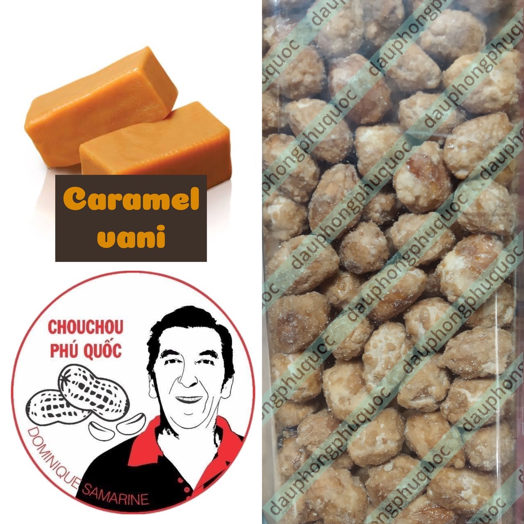 Đậu phộng caramel vani CHOUCHOU PHÚ QUỐC ÔNG TÂY - hũ 500g