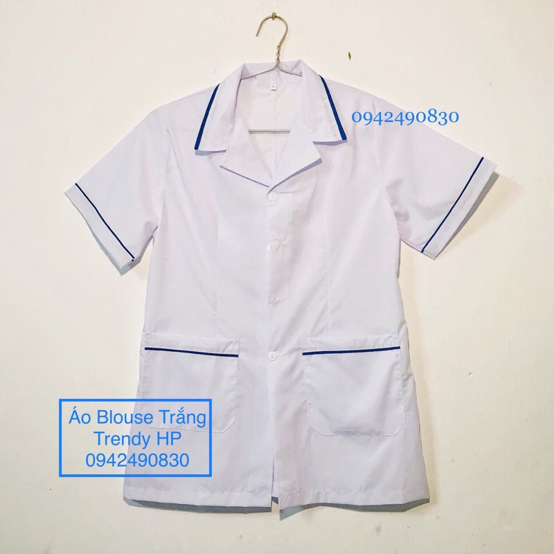 [Sỉ] Áo y tá nữ, áo blouse nữ cộc tay điều dưỡng viên Lon Nhật