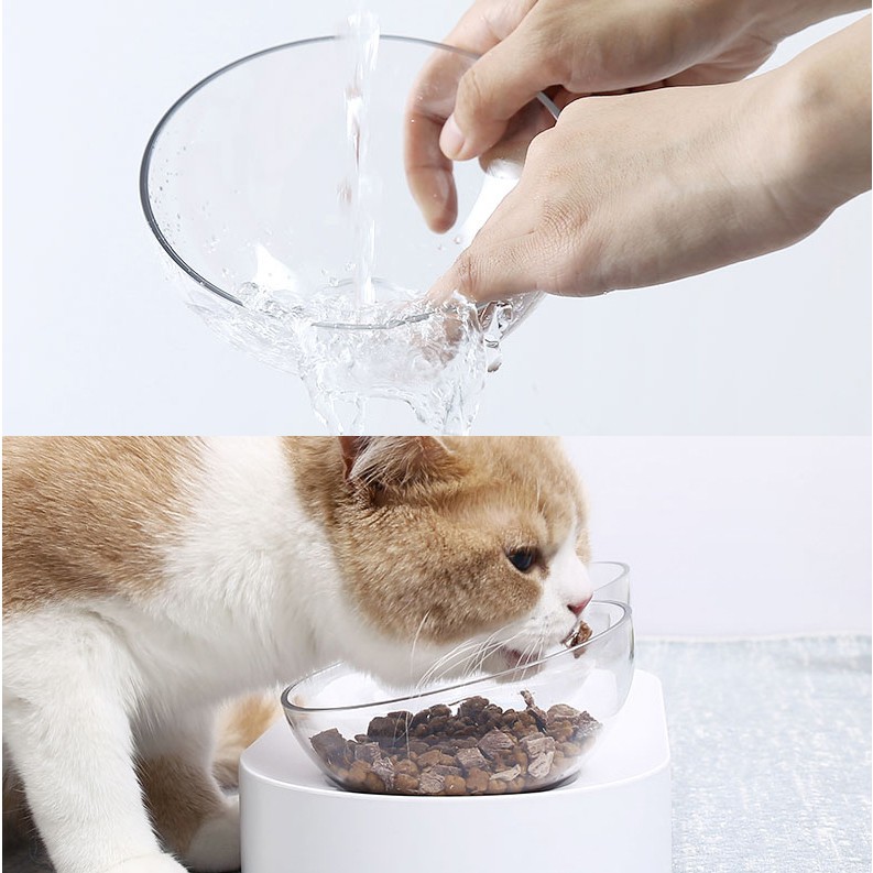 Xiaomi youpin petkit pet bowl cho thú cưng đĩa ăn có thể điều chỉnh đôi cho ăn bát nước cốc cho mèo bát uống bát đồ dùng cho thú cưng