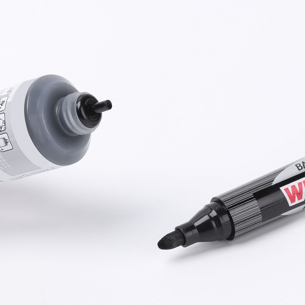 Bình mực 12ml nhanh khô đổ đầy mực cho bút lông viết bảng trắng xóa được không độc hại nhiều màu sắc cho văn phòng