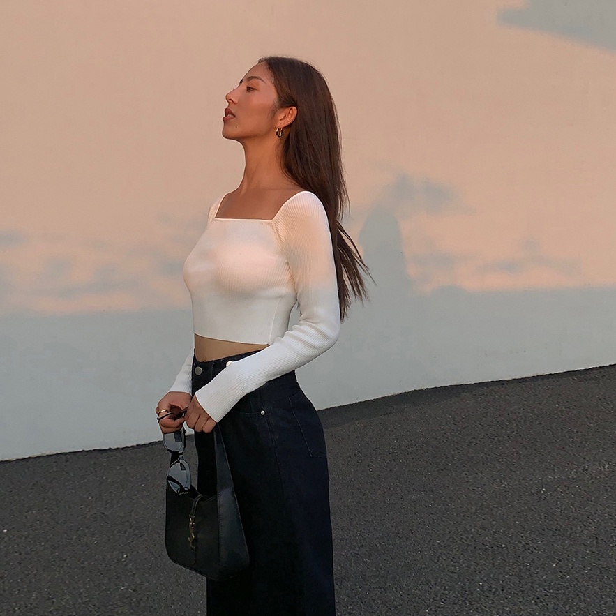 Áo Thun Nữ Dài Tay Croptop Trễ Vai Thun Mềm Mại Cao Cấp Trễ Vai Thời Trang Sugal TOP NU 028
