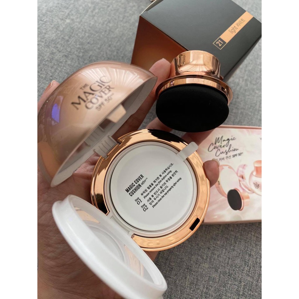 PHẤN NƯỚC TRANG ĐIỂM VACOSI MAGIC COVER CUSHION SPF50++ (KÈM lÕI) | BigBuy360 - bigbuy360.vn