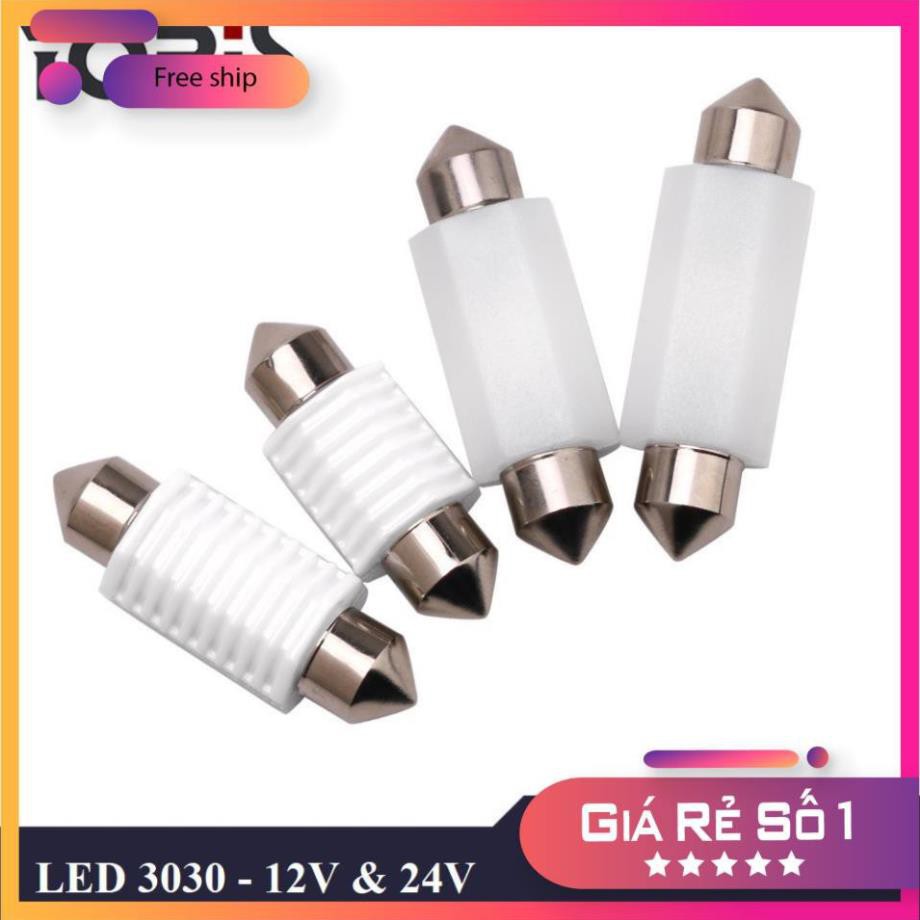 ⚡️GIÁ TỐT⚡️ Đèn LED Chân C5W Gắn Trần Xe Ôtô - Dòng Cao Cấp Có Tản Nhiệt - Đèn Trần Ôtô - FULL SIZE