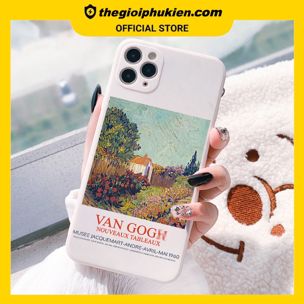 Ốp lưng iphone cạnh vuông Tranh vintage ngôi nhà dành cho iphone 6 đến 14promax - E149