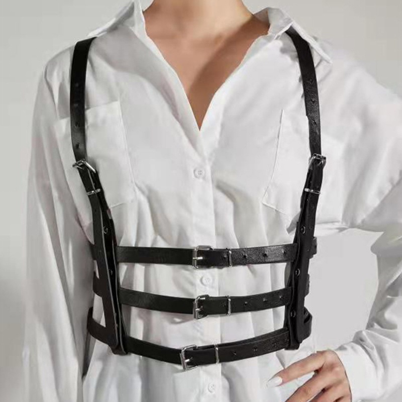 Thắt Lưng Dây Nịt Chất Liệu Da PU Phong Cách Punk Thời Trang Cho Nữ