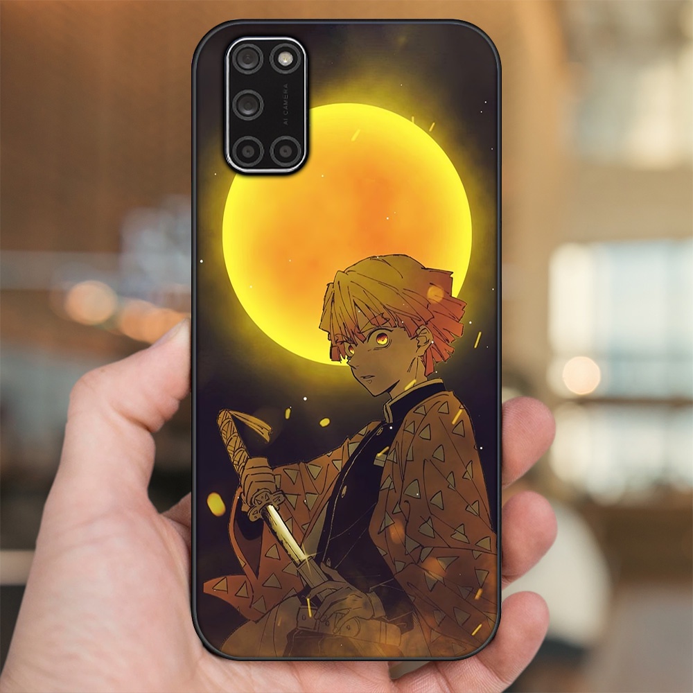 Ốp lưng Oppo A52, A92 viền đen in hình Zenitsu Kimetsu no Yaiba