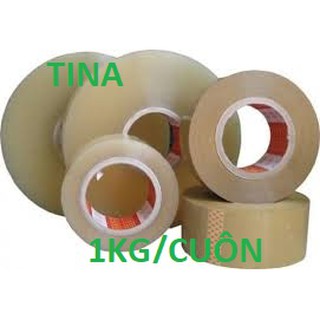 Băng keo đục lõi 2,4mm hàng đẹp dai dính cuộn 1kg /cuộn