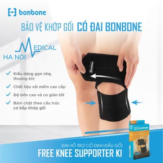 CHÍNH HÃNG - ĐAI HỖ TRỢ CỐ ĐỊNH đầu gối Bonbone Nhật Bản FREE KNEE SUPPORTER KI