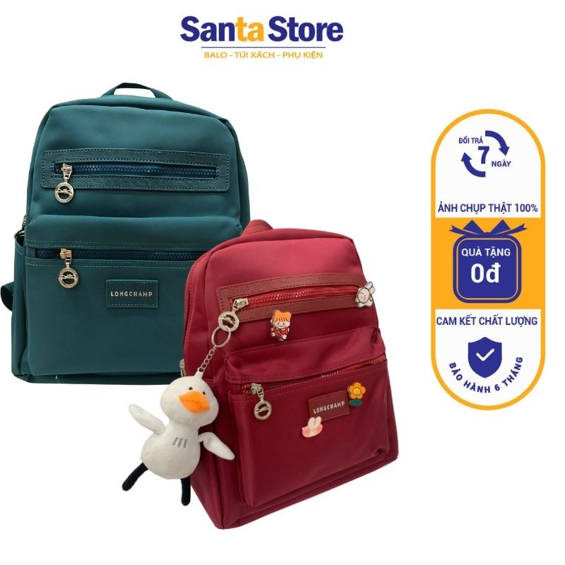 Balo da nữ cao cấp SANTA STORE LC1968 thời trang ulzzang Hàn Quốc học sinh đi học đựng laptop A4, sách vở chống nước