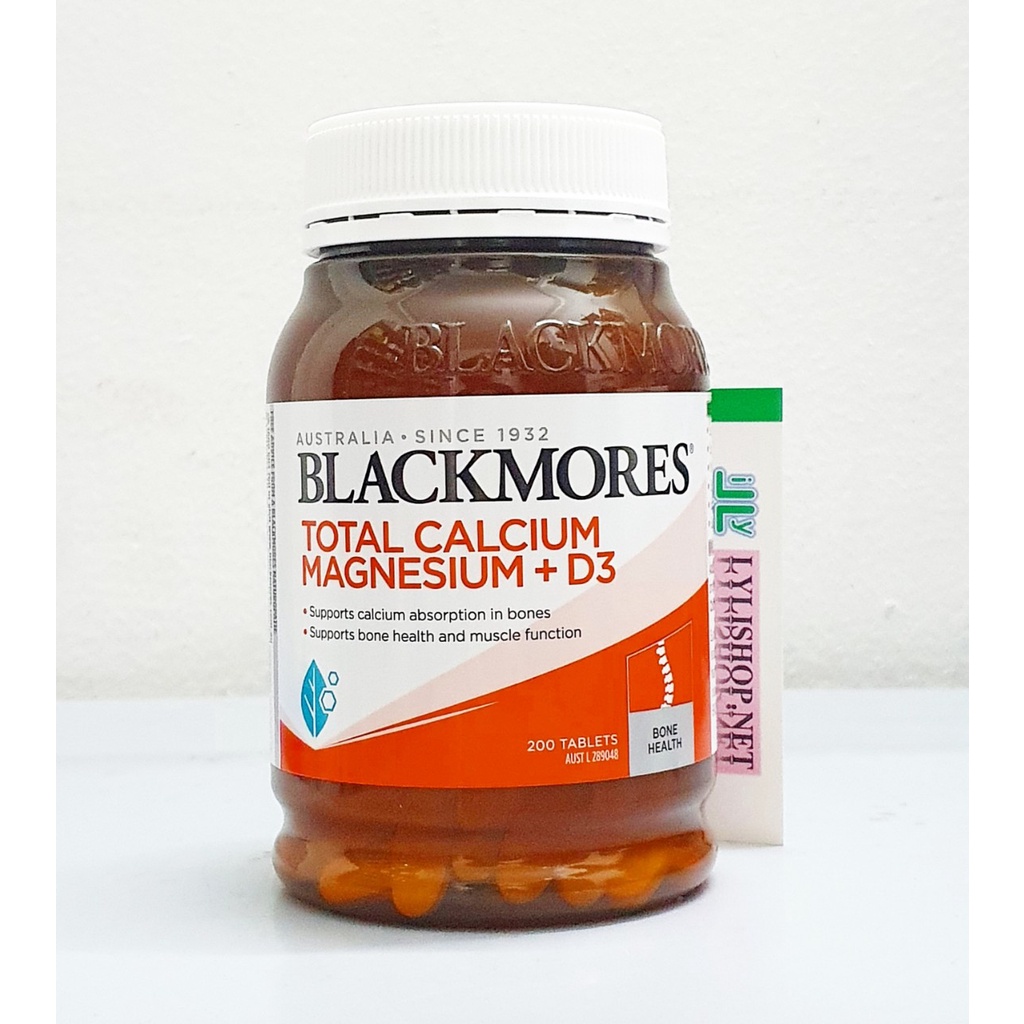 date 6/2024 - Viên uống Hỗ trợ xương khớp Total Calcium &amp; Magnesium + D3 hãng Blackmores Úc chai 200 viên