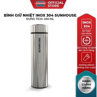 Bình giữ nhiệt inox 304 sunhouse 450ml ks-tu450i