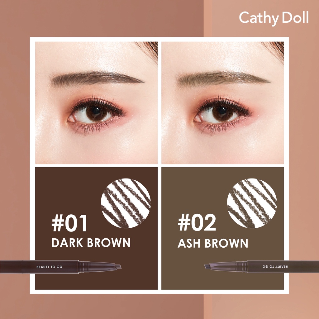 Chì Kẻ Mày Mini Cathy Doll Beauty To Go Economy Eye Brow Pencil 0.16g
