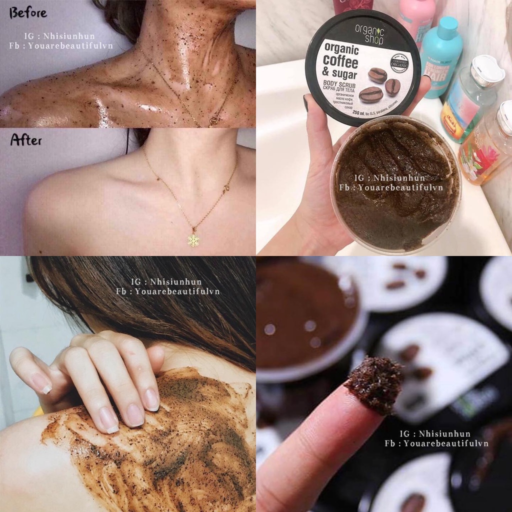 Tẩy tế bào chết Organic Shop Organic Coffee &amp; Sugar Body Scrub