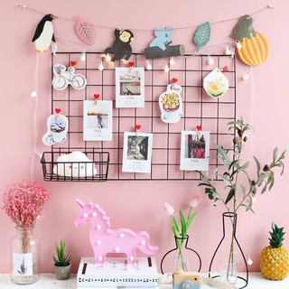 Khung lưới trang trí 100 x 50 cm tặng kèm móc treo và 10 kẹp gỗ treo ảnh