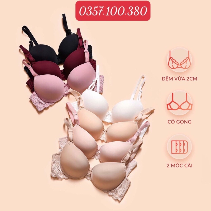 Áo ngực Lovely mút vừa cúp ngang nâng ngực trẻ trung L431