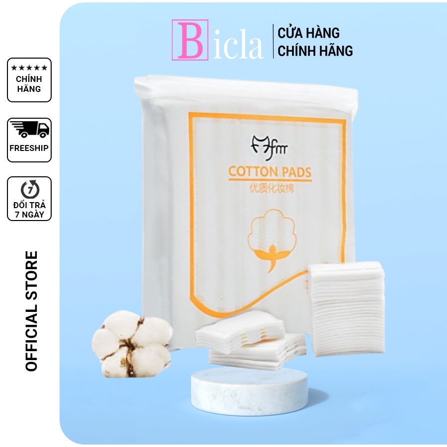 Bông tẩy trang 3 lớp Cotton Pads túi 222 miếng CPM1