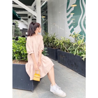 váy nhung cổ tròn đuôi cá