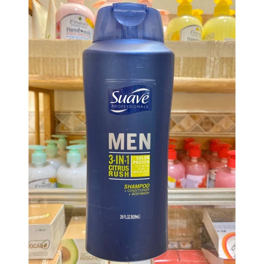 Sữa Tắm Gội Nam Suave Men 3in1 828ml, Dành Cho Nam