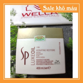 Hấp Dầu Phục Hồi Tóc Hư Tổn keratin SP Luxeoil Wella Hủ 400ml