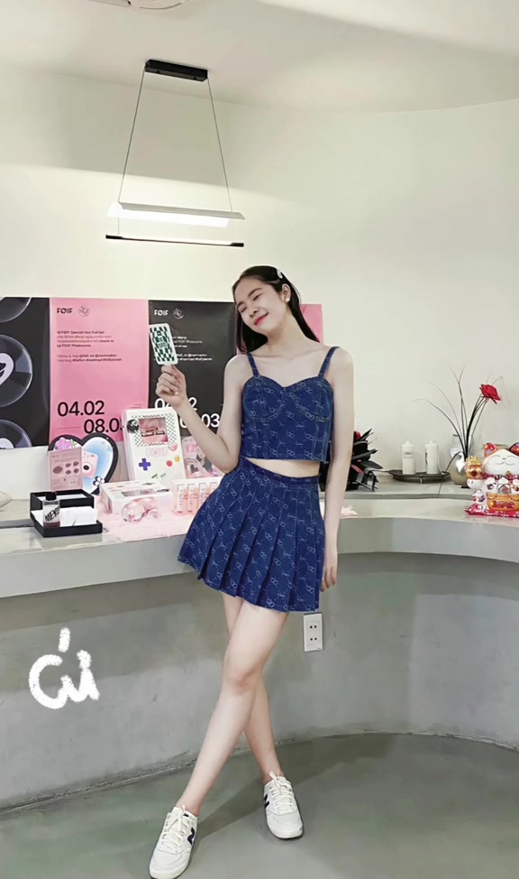[Ảnh thật/Video] Nguyên bộ set jean nữ tôn dáng vải denim chất đẹp, vải dày dặn | BigBuy360 - bigbuy360.vn
