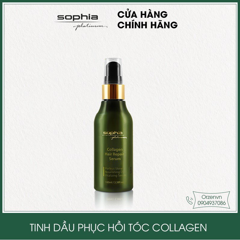 Tinh dầu Collagen dưỡng tóc phục hồi tóc hư tổn tóc khô xơ 100ml Hàn Quốc Sophia Platinum