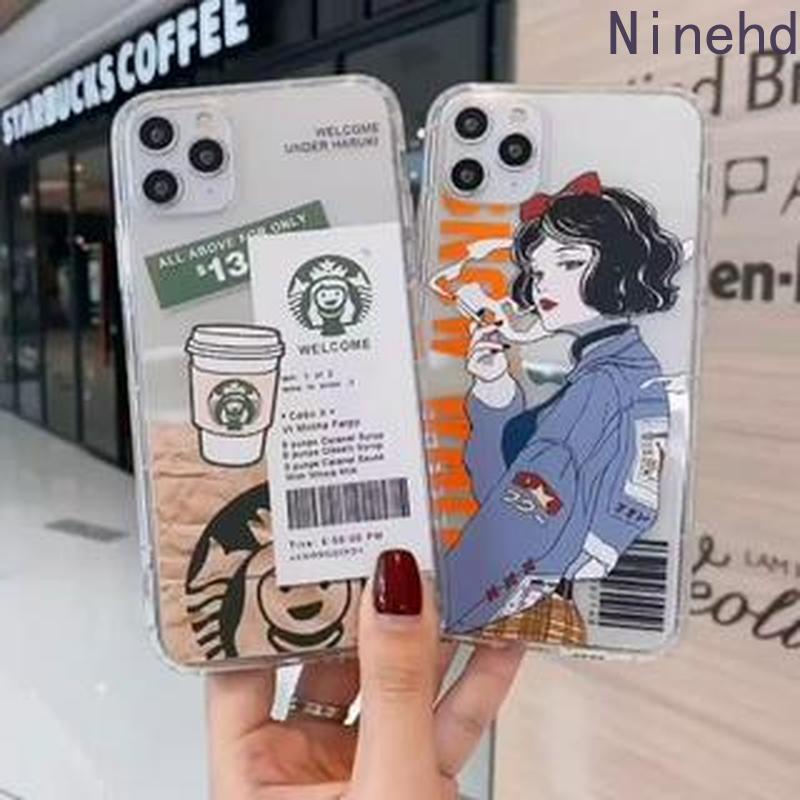 STARBUCKS Ốp Lưng Mềm Chống Sốc In Hình Logo Phim Bạch Tuyết Cho Iphone 12 11 Pro Max Mini Se 2020 7 8 6 6s Plus Xr X Xs Max