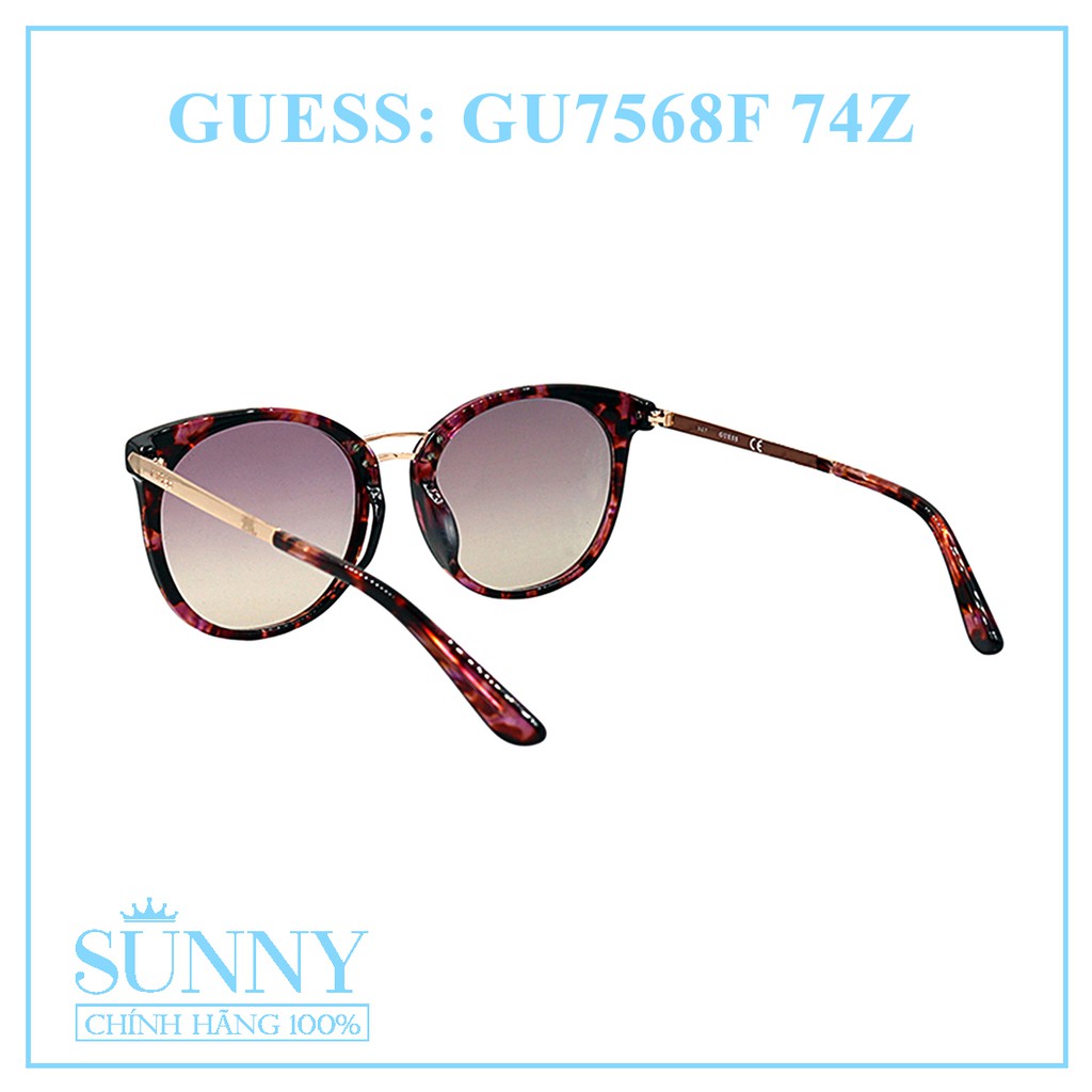 Kính mát Guess GU7568F 74Z nhiều màu chính hãng, thiết kế dễ đeo bảo vệ mẳt