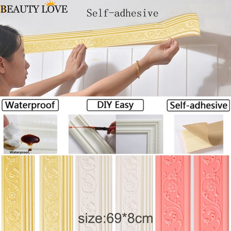 Miếng Dán Tường 3D Bằng Xốp Chống Thấm Nước Có Thể Tháo Rời