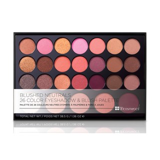 BẢNG PHẤN 26 MÀU MẮT + MÁ HỒNG BH COSMETICS BLUSHED NEUTRALS 26 COLOR