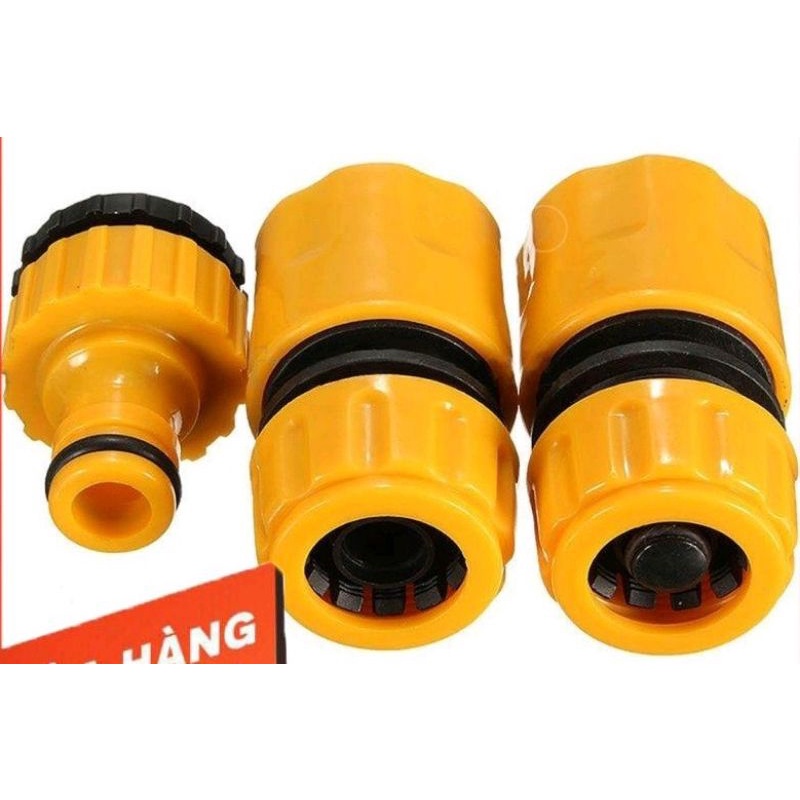 Combo 3 đầu nối nhanh ống phi 16 răng 21