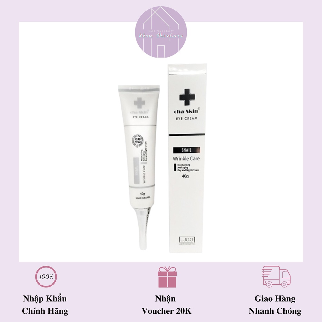 Cha Skin  LJGO Snail Wrinkle Care - Kem mắt