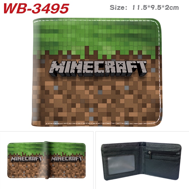 Ví Ngắn Đựng Thẻ In Hình Game Minecraft Thời Trang Cho Nam Nữ