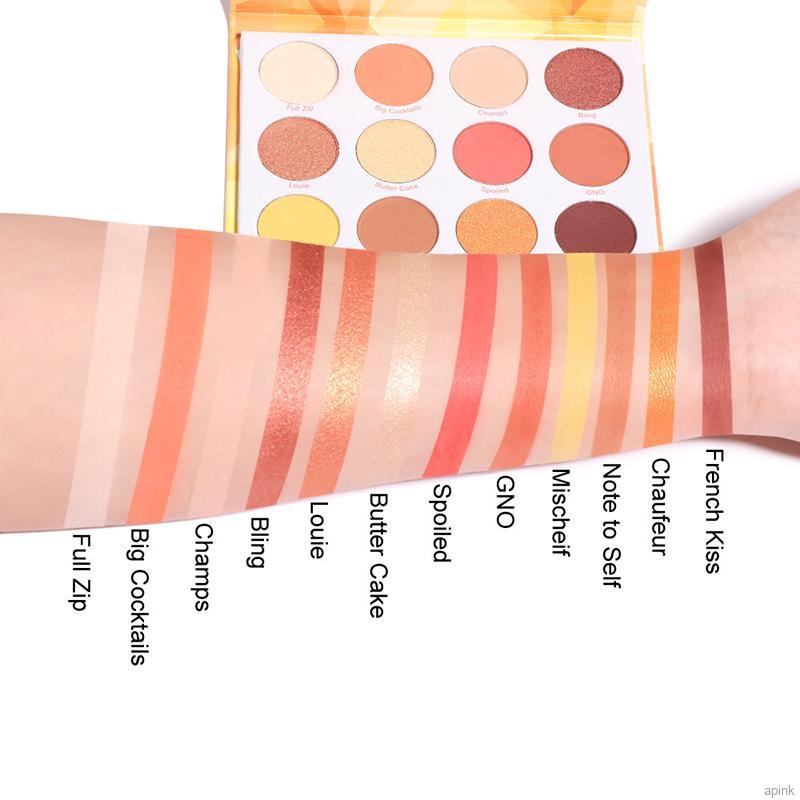 Bảng phấn mắt 12 màu lì/ nhũ ngọc trai kháng nước tự nhiên CmaaDu